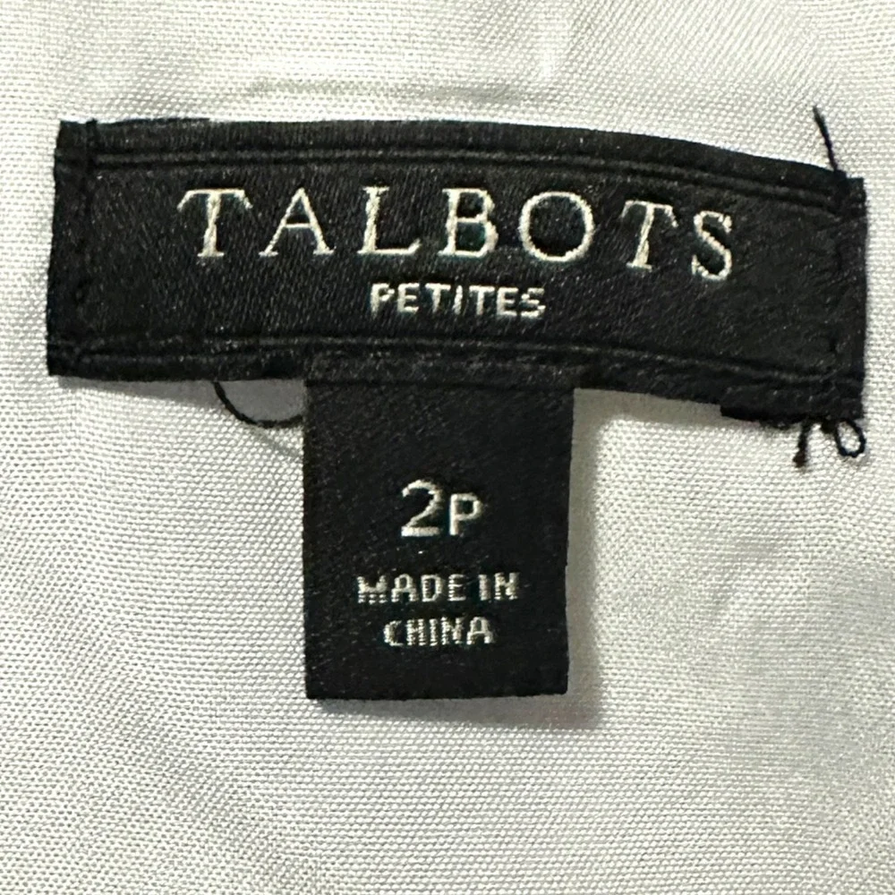 Talbots Delft Blue Floral Fit Flare Dress Sleeveless Lined Classic 2P Garden - Picture 6 of 10